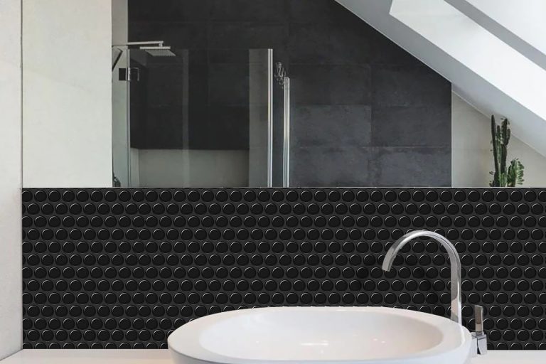 Add sparkle with our glass penny tile (5)