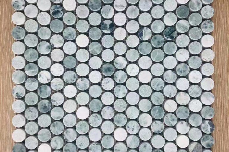 Create depth with our glass penny tile (3)