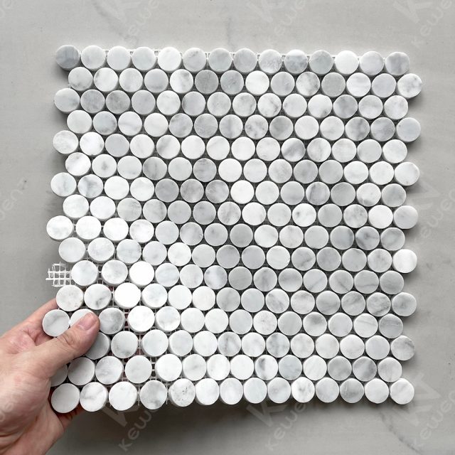 Elegant and durable glass penny tile (2) Elegant and durable glass penny tile (2)