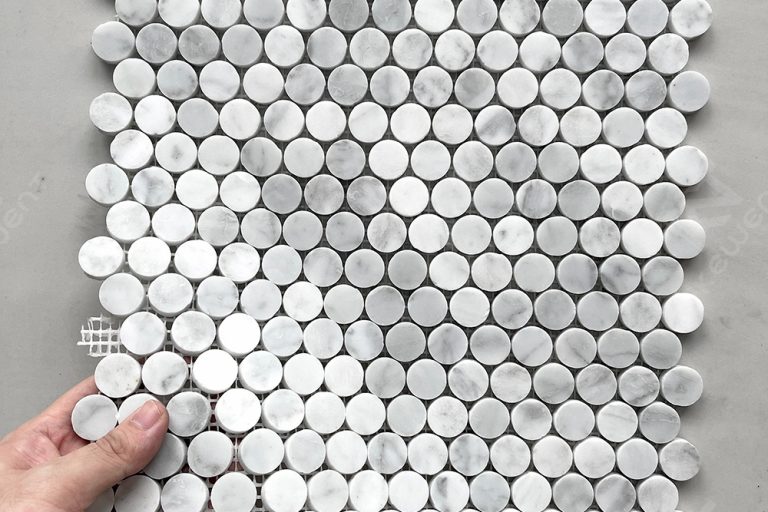 Elegant and durable glass penny tile (2)