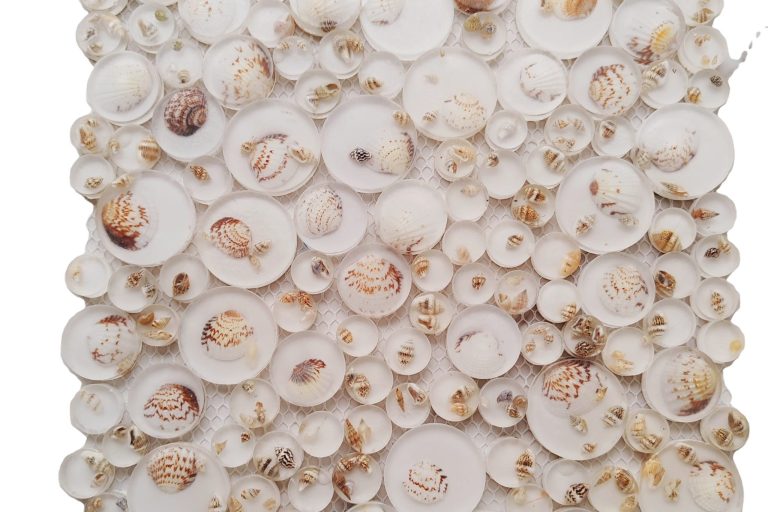 Glass penny tile for a polished finish (5)