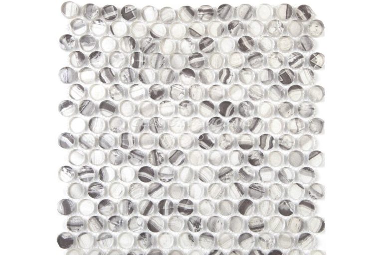 Glass penny tile for artistic wall features (5)