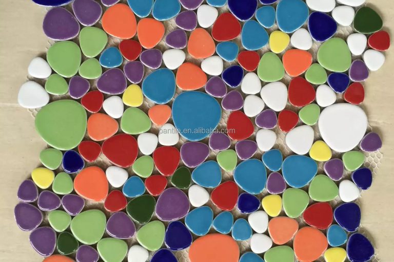 Heat-resistant glass penny tile for fireplaces (1)