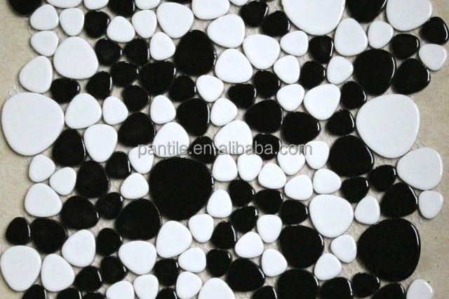 Heat-resistant glass penny tile for fireplaces (4)