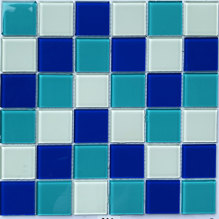 Curated visual reference: Gallery Detail: High End Glass Pool Tiles For An Upscale Pool Area