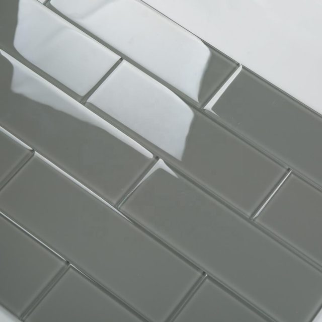 High-gloss glass subway tile for reflective surfaces (2) High-gloss glass subway tile for reflective surfaces (2)