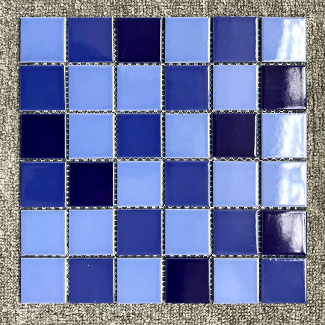 Reflective glass pool tiles to enhance water clarity (2)