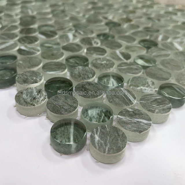 Sleek glass penny tile for urban apartments (1) Sleek glass penny tile for urban apartments (1)